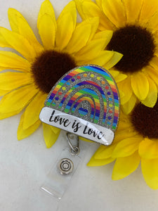 Love is love rainbow badge