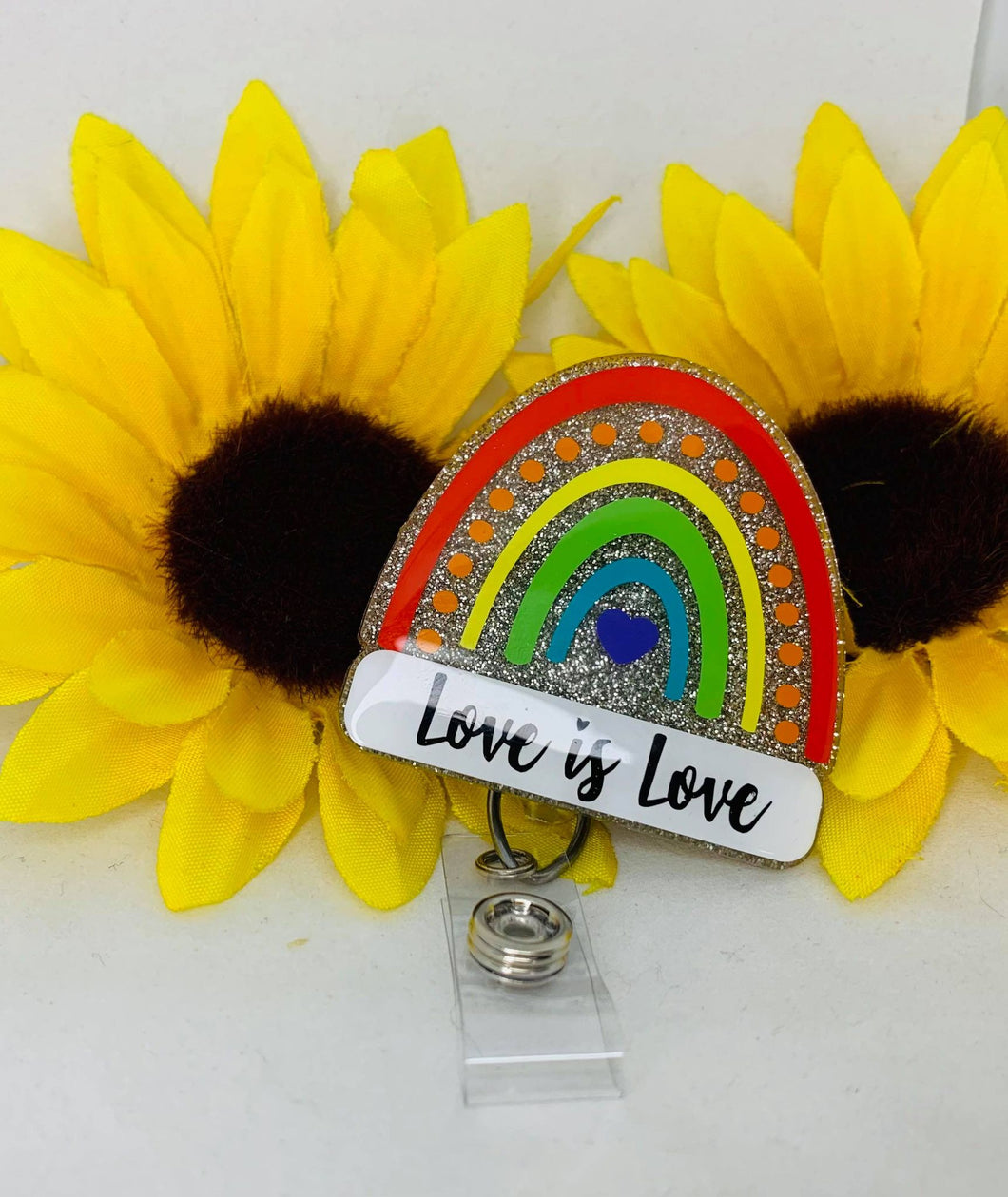 love is love rainbow badge